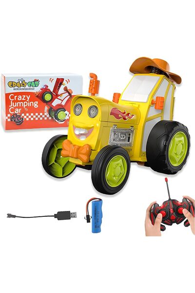 dehkah لعبة سيارة القفز المجنونة "Crazy Jumping Car" - ريموت كنترول، حركات به...