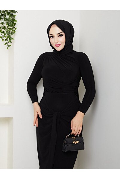 BUTİK AYVİTRİN Women's Sandy Fabric Tie-Waist Skirt