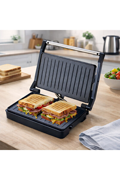 Biki 700-800W Sandwich Maker, Black - RE-5-101
