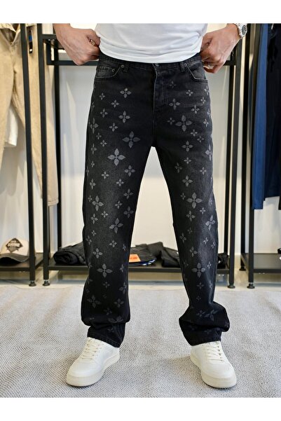 Butik Özel Desenli Denim Pantolon