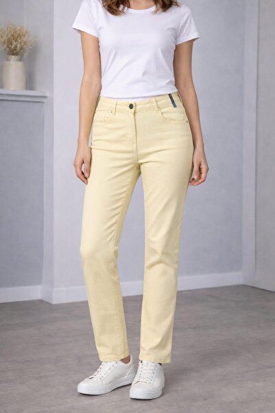 BONİTA بونيتاليز 185 جيب خلفي حجر عالي الخصر 5 جيوب ليكرا أنبوب الساق السراويل