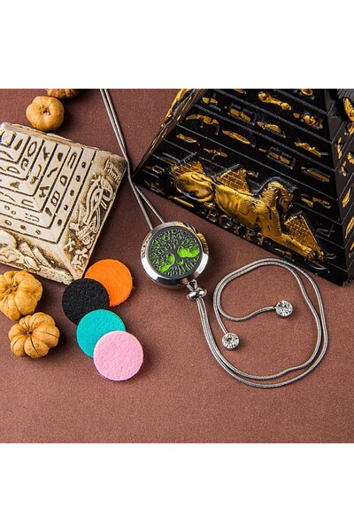 Ezera Tree of Life Aromatherapy Pendant with Snake Chain