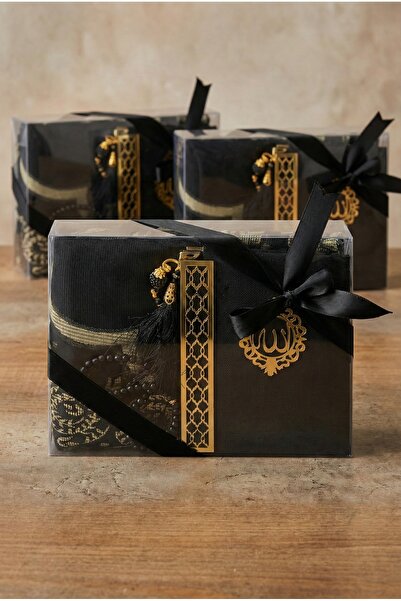 kefilhac Hediyelik Bohçalık Seccade Kadife Yasin İnci Tesbih Seti 3 Adet Mevl...