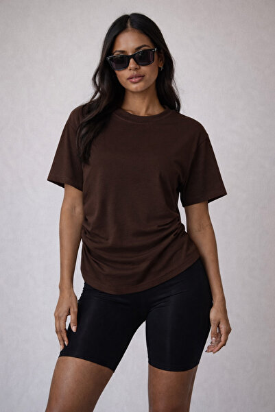 kikiriktekstil 10974 Γυναικείο βαμβακερό μπλουζάκι κανονικής εφαρμογής με ντρ...