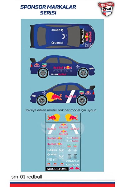 MACustoms 1/64 Ölçek Uyumlu Sulu Dekal Decal Sticker