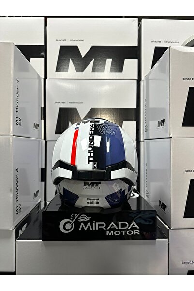 MT HELMETS THUNDER 4 SV WAVES A17 PARLAK (ŞEFAF VİZÖR İLE GÖNDERİLECEK)