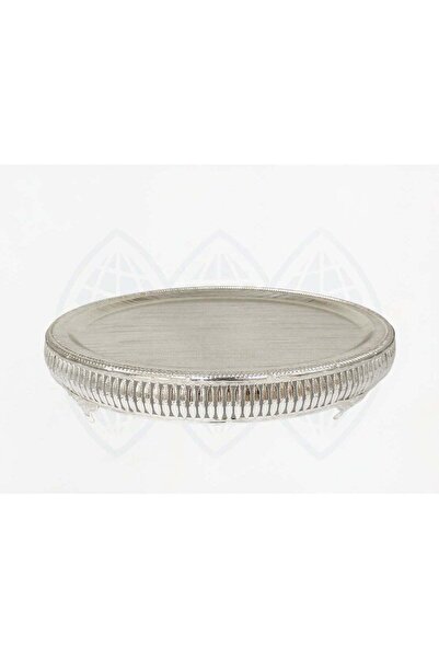 Generic Silver Round Iron Tray 41*32 cm