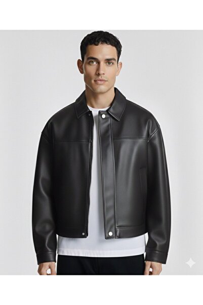 S&M CLOTHİNG New Season Men's Leather Jacket