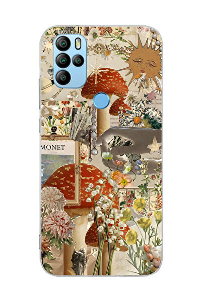 FLAMENKO حافظة هاتف شفافة بنمط حديقة الفطر متوافقة مع OMIX X300 / X500