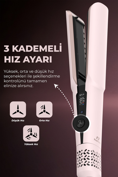 PiranTech KS-914 Profesyonel Kurutma & Düzleştirme Makinesi 1300W 5 Sıcaklık 3 Hız Ayarı