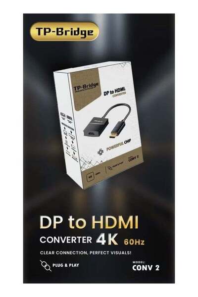 TP-BRIDGE كابل محول DP إلى HDMI 4K سهل الاستخدام