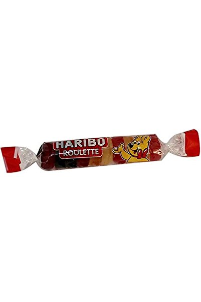 Haribo حلوى جيلي روليت، بدون ألوان صناعية، حقيبة 25 غرام