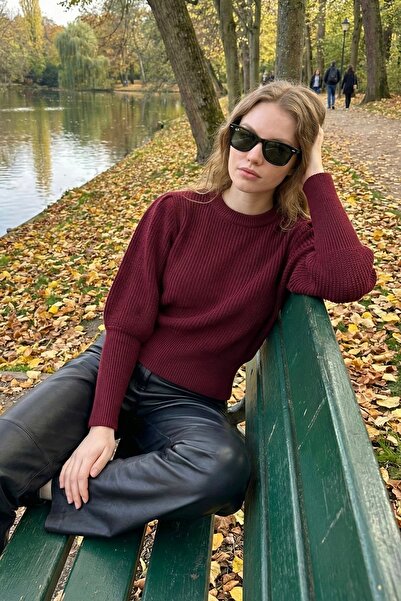 lamea Crew Neck Ribbed Modern Cut Casual Knitwear Sweater