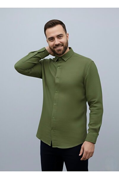 NERA GİYİM Long Sleeve Muslin Cotton Comfortable Breathable Fabric Men's Shirt