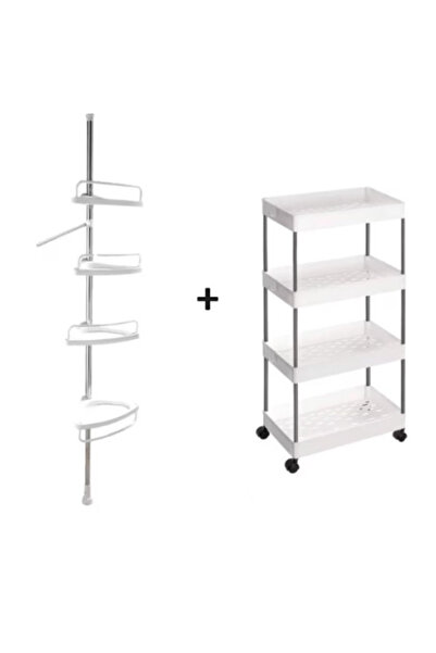 Granst Stag Promo Pack: Organizer Shelf + Corner Shelf for Bathroom and Showe...
