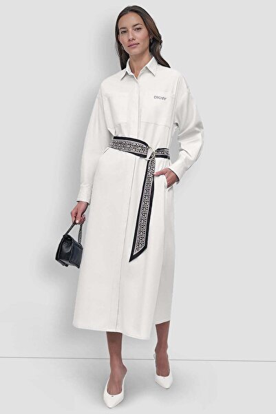 Dkny Ls Btn Front Shirt Dress