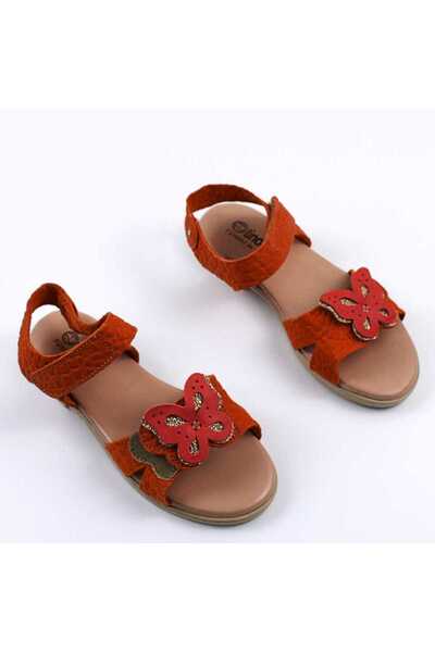 tino Sandals made of natural Leather , for girls, decorated with butterflies ...