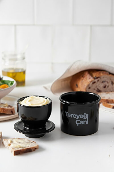 Tereyağı Çanı Çömlek - Seramik Tereyağı Saklama Kabı - Tereyağını Günlerce Ta...