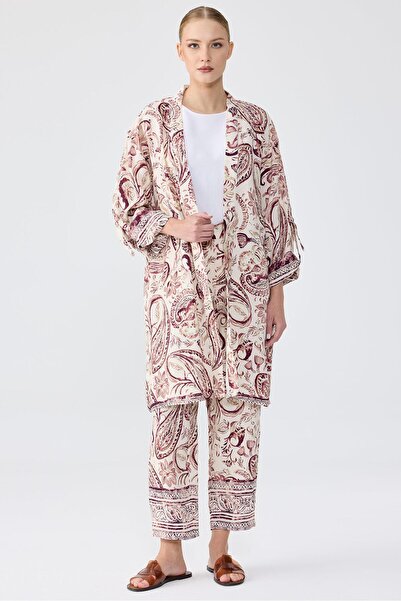 Tığ Triko Kimono 2 Li Takım BORDO