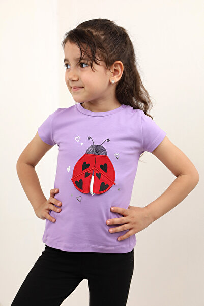 Toontoy Baby Girl Printed Crew Neck Short Sleeve T-Shirt