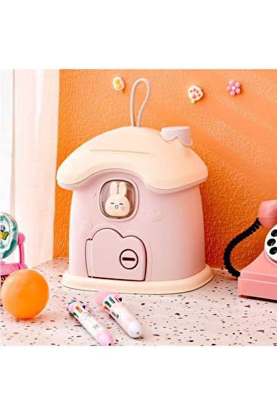 Buldug Large Capacity Locking Piggy Bank with Cute Mushroom House Design