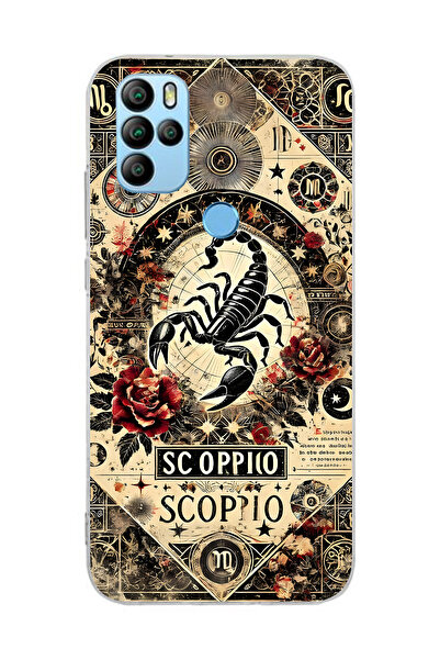 FLAMENKO حافظة هاتف شفافة بنمط برج العقرب متوافقة مع جهاز General Mobile GM 2...