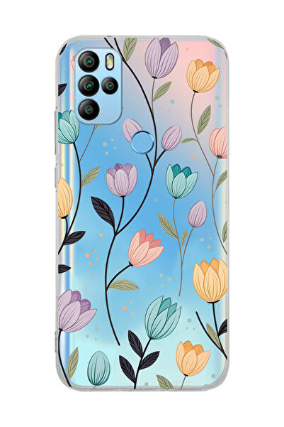 FLAMENKO Omix X300 / X500 Compatible Transparent Phone Case with Tulip Flower...