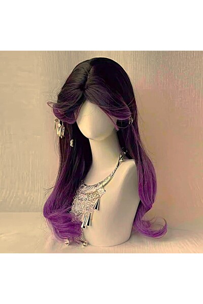 animis beauty MOV wig for Halloween Cosplay, long wavy hair, no bangs, 60 cm,...