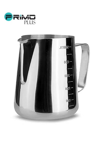 Primo Plus Stainless steel coffee pot for making milk froth, silver, 350ml