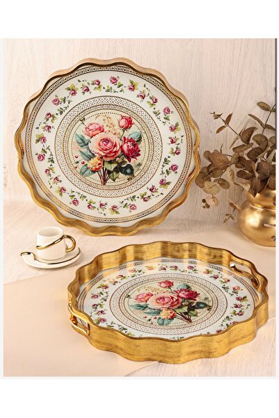 Paçi Charme -Sarissa 2'li Dekoratif Tepsi Seti