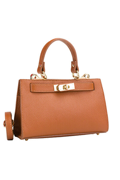 Posete Fagaras Helge Leather Purse - Cognac, Casual Bag Made of Genuine Leath...