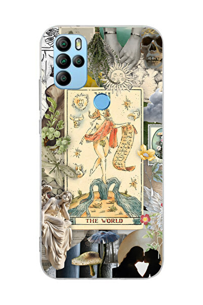 FLAMENKO حافظة هاتف شفافة بنمط فني متوافق مع General Mobile GM 21 Pro