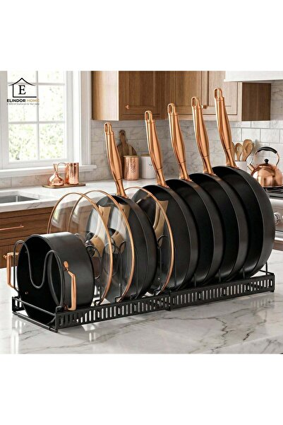Elindor ® Dish Organizer with 10 Compartments, Sink Holder, Ideal for Plates,...