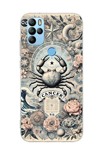 FLAMENKO Omix X300 / X500 Compatible Transparent Phone Case with Crab Sign Pa...