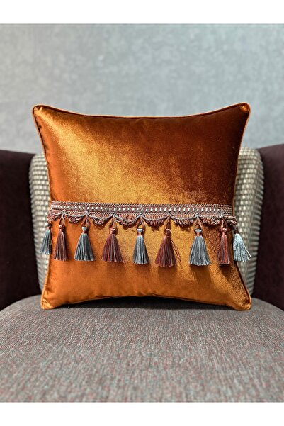 Fabricland Woven Velvet Atlas Tile with Hanging Tassels in the Middle 43X43 S...