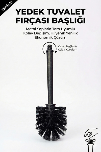 Berta Hijyen Запасна насадка для туалетної щітки (щітка) - металева ручка, су...