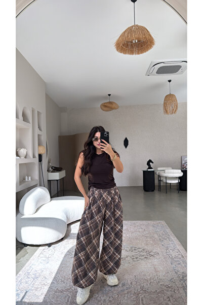 Buket Teke Brown Vanilla Tencel Bb Shalwar Trousers