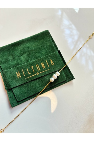 Miltonia 925s İnci Detaylı Gümüş Bileklik