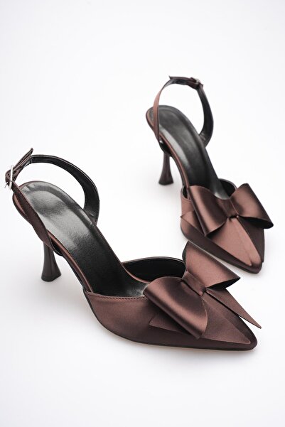 TRENDELLA Satin Bow Detailed Special Design Women's 8.5 cm Heeled Evening Dre...