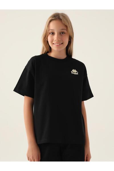 Kappa تي شيرت للفتيات من 5 إلى 15 سنة - أسود
