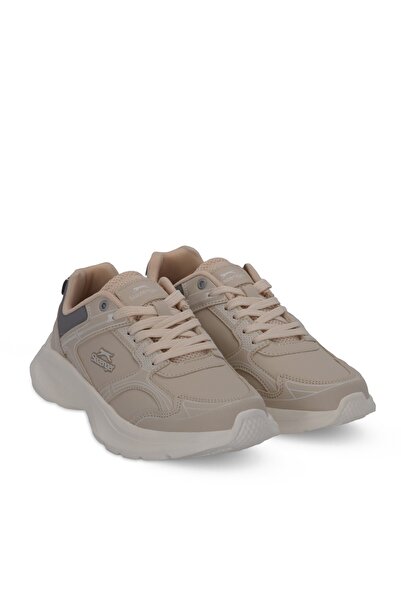 Slazenger Comfortable Lace-Up Women's Casual Sneaker Shoes Beige Color Sports...