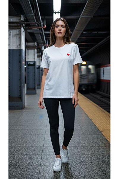 libescarf White Short Sleeve Crew Neck T-Shirt