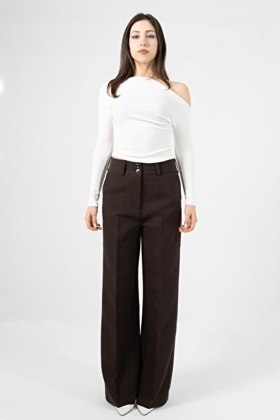 LA PANTE Women's Trousers Palazzo Trousers Wide Leg Lycra Loose Leg Comfortab...