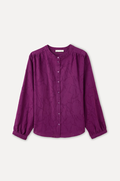 Mudo بلوزة بأكمام طويلة مطرزة بأزرار