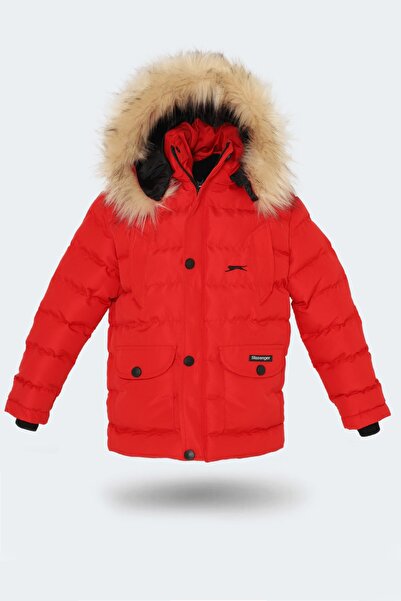 Slazenger Winter Waterproof Modern Unisex Children's Coat Red Coat