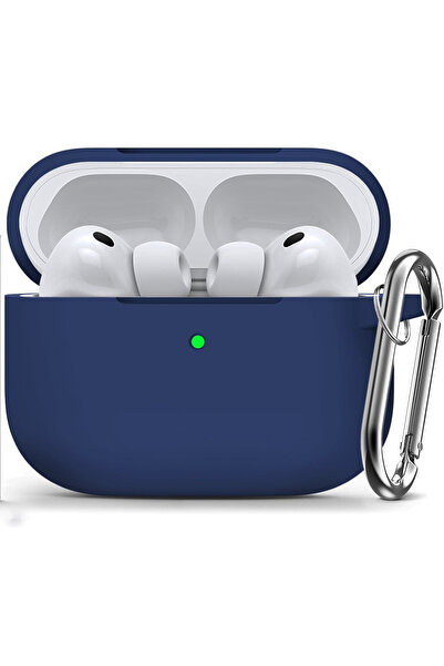 KVK PRİVACY Pro 3. nesil Uyumlu Premium Lacivert Silikon Kulaklık Kılıfı