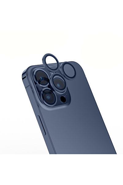 zore واقي عدسة الكاميرا الصغيرة لهاتف آيفون 15 برو ماكس - أزرق منتصف الليل