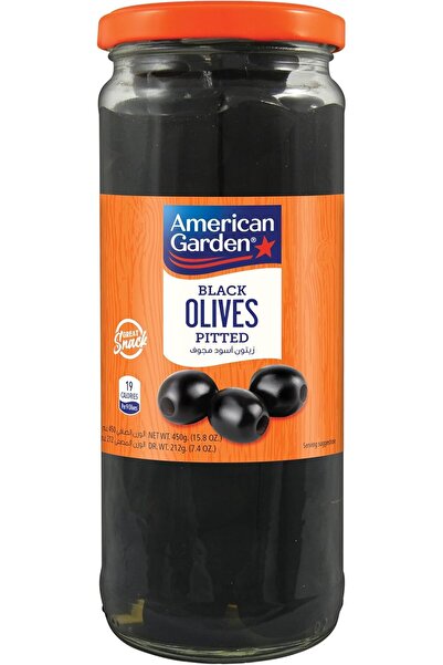 american garden Pitted Olives Black, 450g