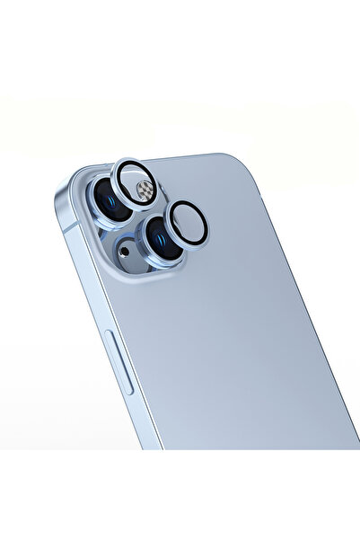 zore واقي عدسة الكاميرا الصغيرة لجهاز آيفون 14 - أزرق