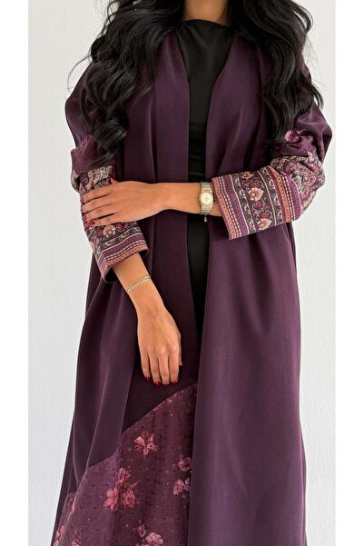 AYA MWT1027 - عبايه بتدخيله ركامة هندي